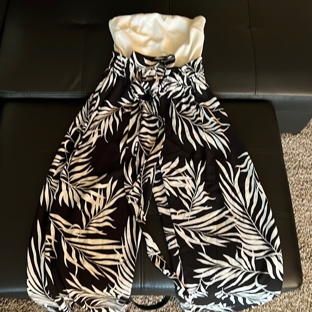 Black and white romper